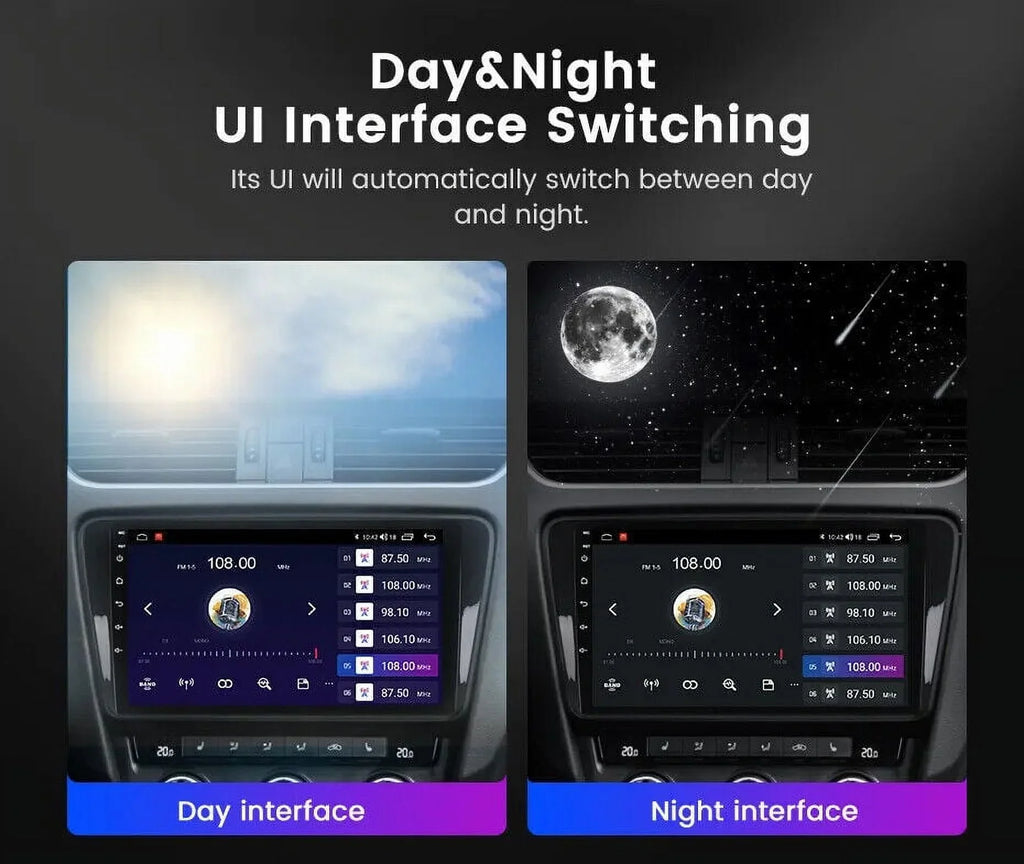 2Din 8Core 10'' Android QLED Nav Weather DSP GPS Radio Stereo Car CarPlay 4+32GB