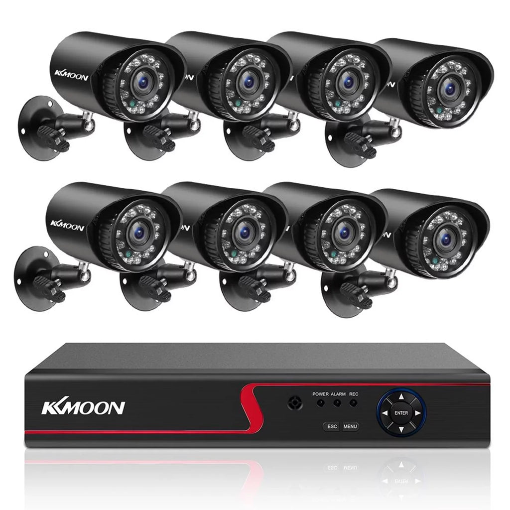 Set Camera Video Remote 8 Phone P2P Full Definition Recording for Monitoring Recorder System Home Office High and DVR KKmoon