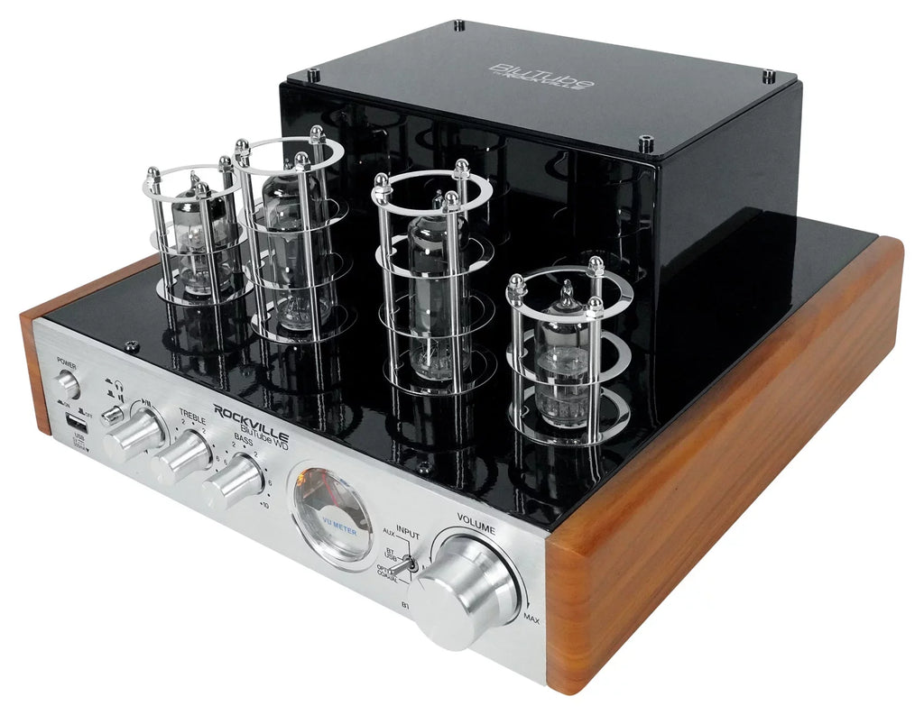 Bluetooth Rockville Tube WD Receiver Amplifier/Home Tower (2) + Speakers BluTube