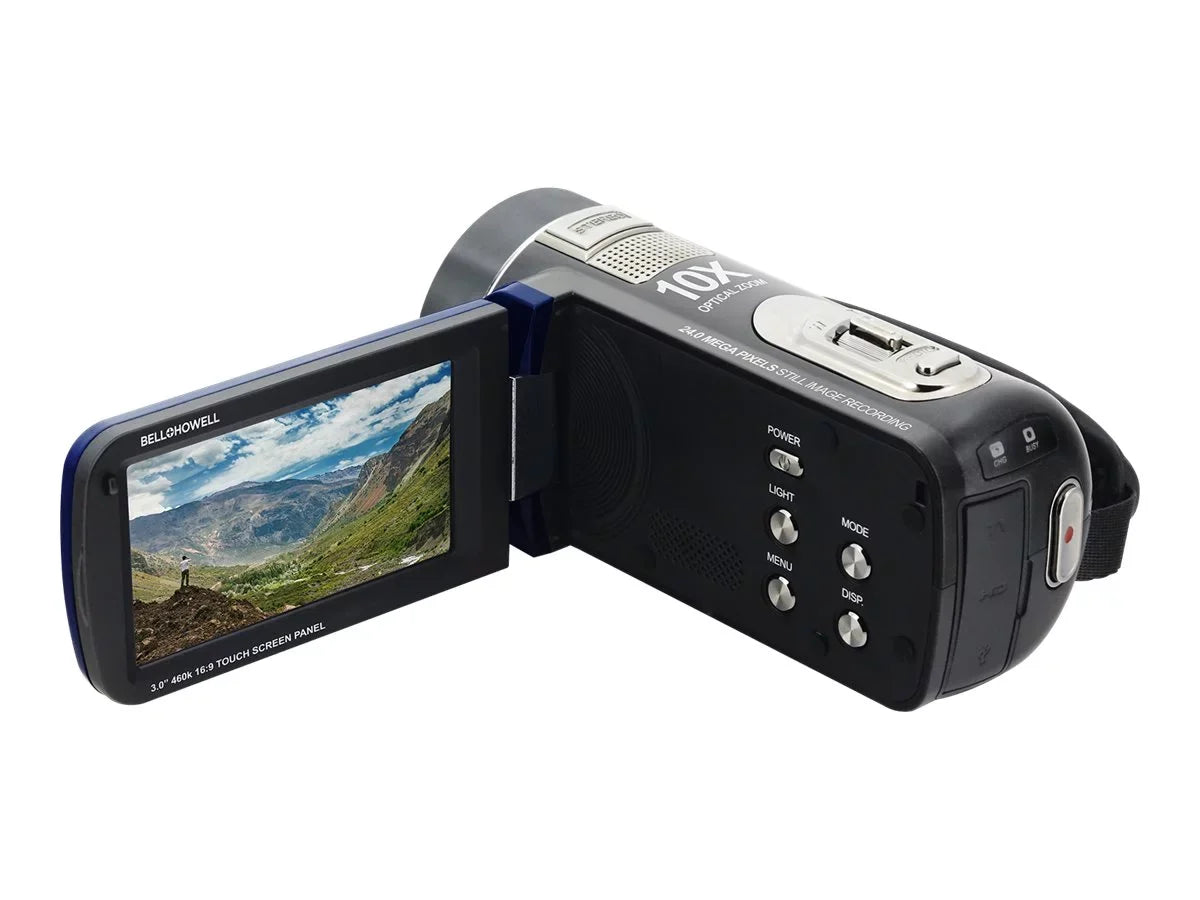 DV20HDZ MP Camcorder 30 - + card Bell flash blue zoom - / fps - - 24.0 - 10x Howell - 1080p optical