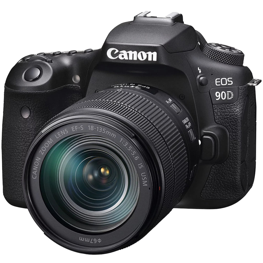 Canon + 18-135mm Accessory Card Camera SanDisk + DSLR ZeeTech USM Lens IS 128GB with EOS 90D Bundle Memory