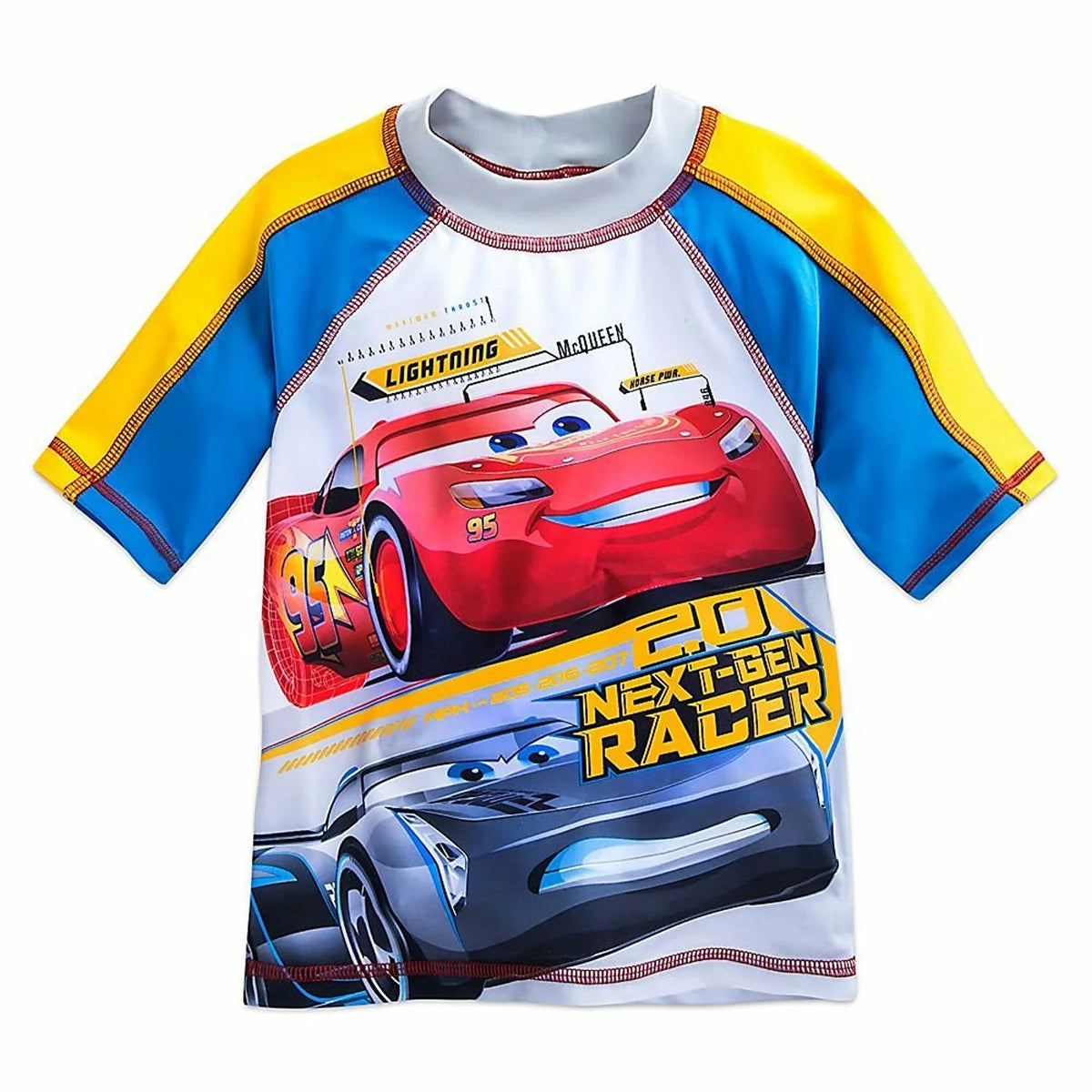Store Size McQueen Disney Guard Lightning Swim Boy Cars Shirt Rash 4
