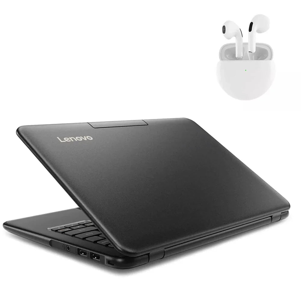 and with (scratch Intel RAM Pro 64GB Windows 11.6" 4GB 100e 10 Laptop Wireless Lenovo Earbuds dent) Processor SSD PreOwned