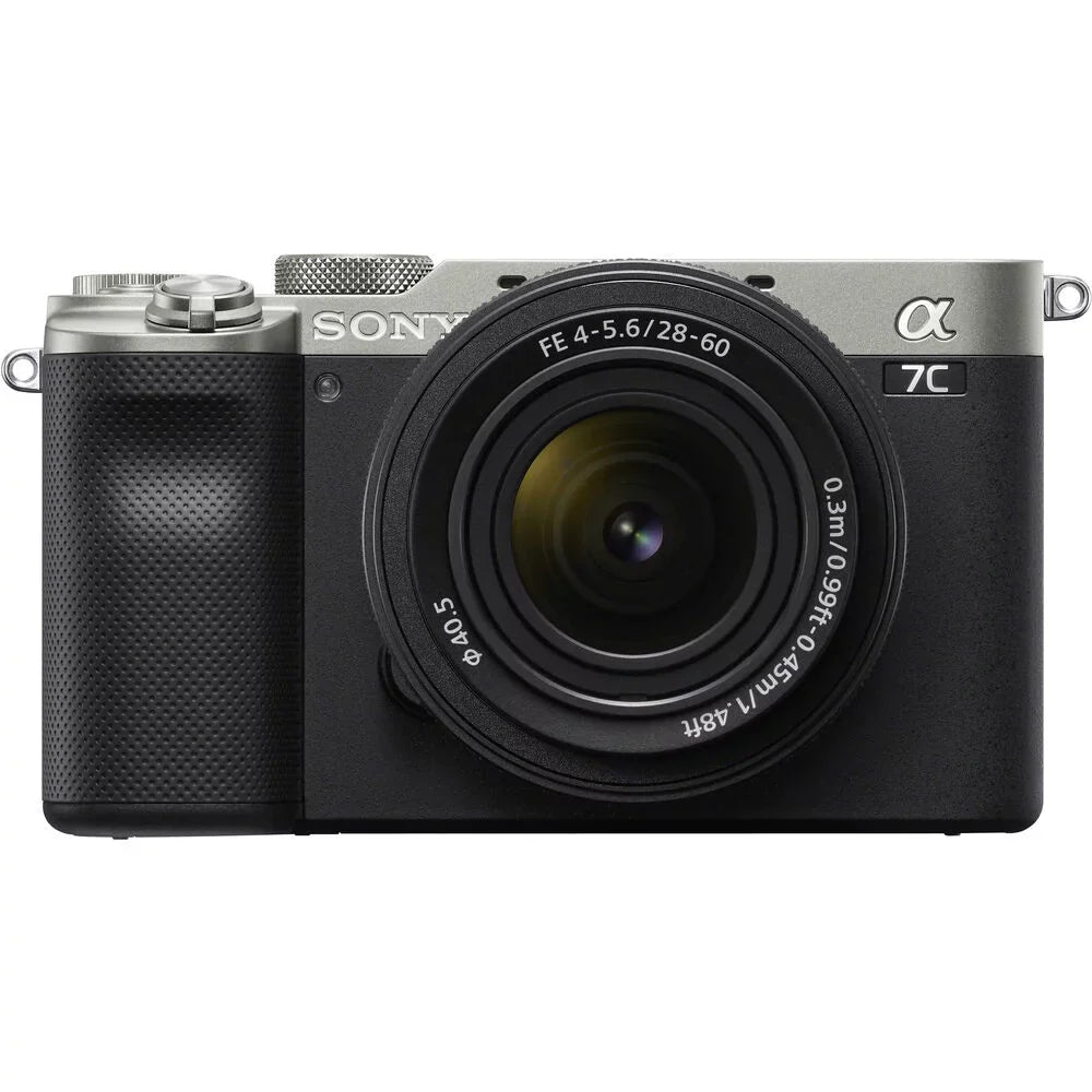 a7C Kit f/2.8 +Flash- G Lens+24mm Camera 28-60mm Sony (Silver) Lens Mirrorless with