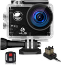 HD Waterproof Sports 4K Camera Camera Vlog Case Accessories Kit Underwater with Remote Camera with Wide Charger WiFi Lens Angle Mount for Outdoor with Video Battery Action
