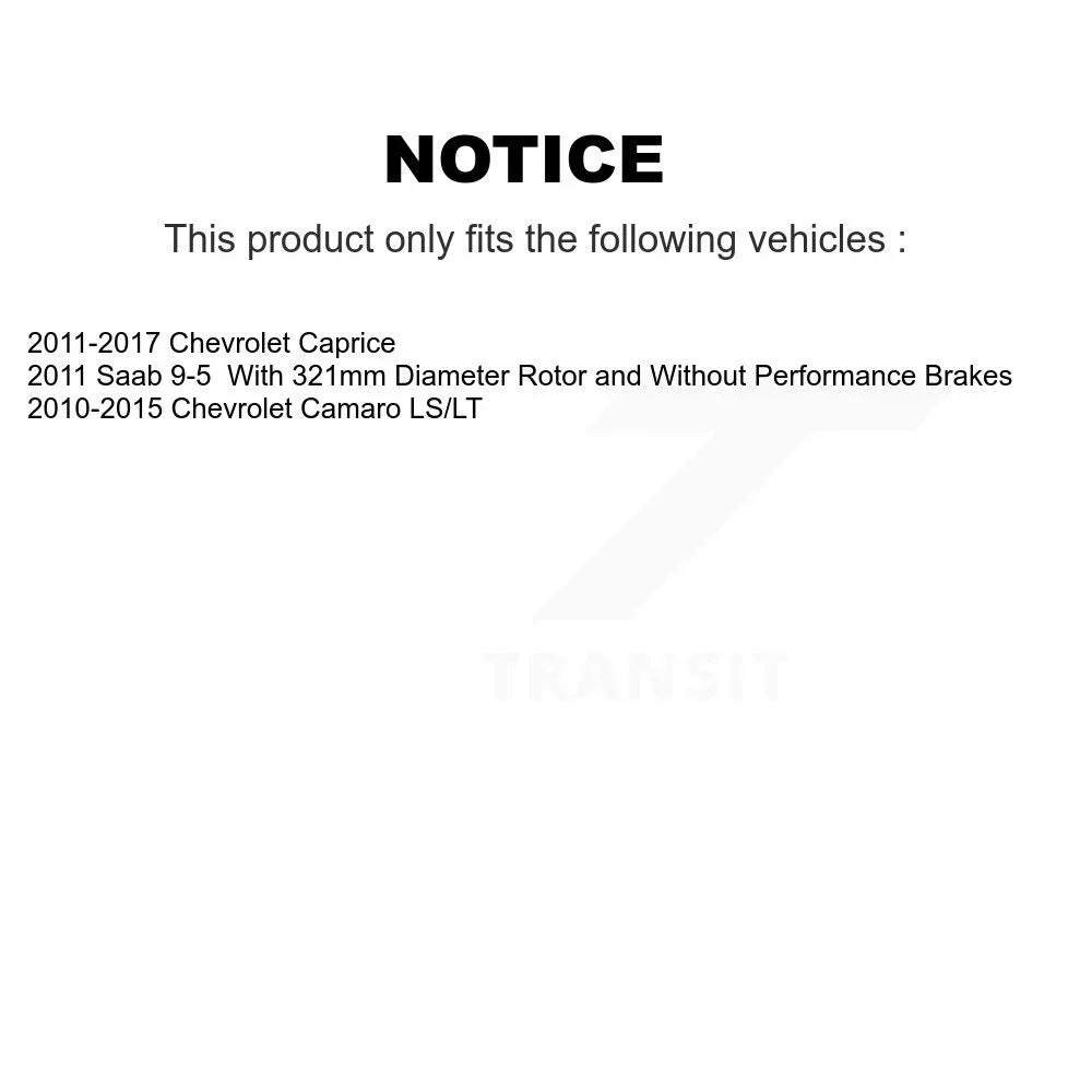 For Front PPF-D1404 Disc Brake 9-5 Saab Camaro Chevrolet Pads Semi-Metallic Caprice