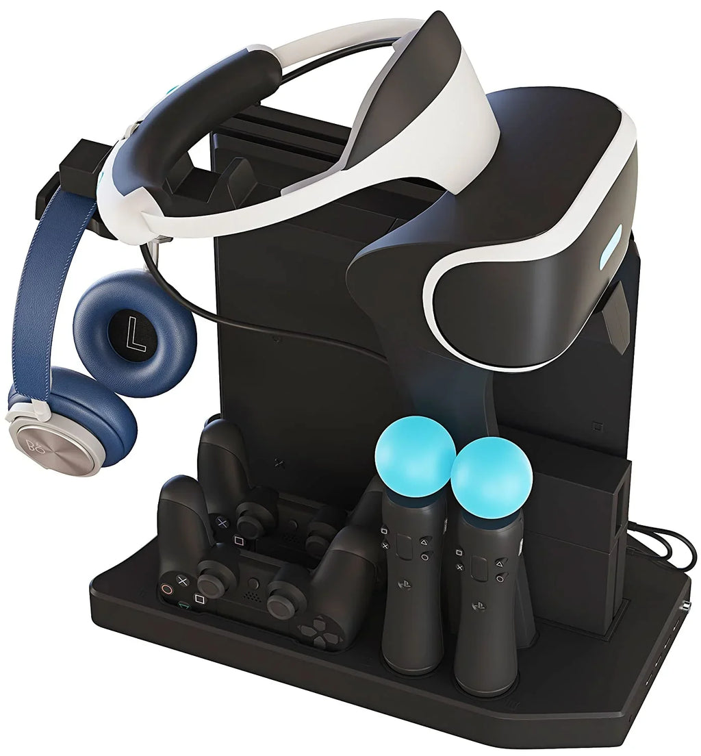 Playstation your PS4 Vertical 4 - PSVR Stand Display Charge, Stand, and Showcase, Display Con - Cool, Skywin Fan, VR Charging