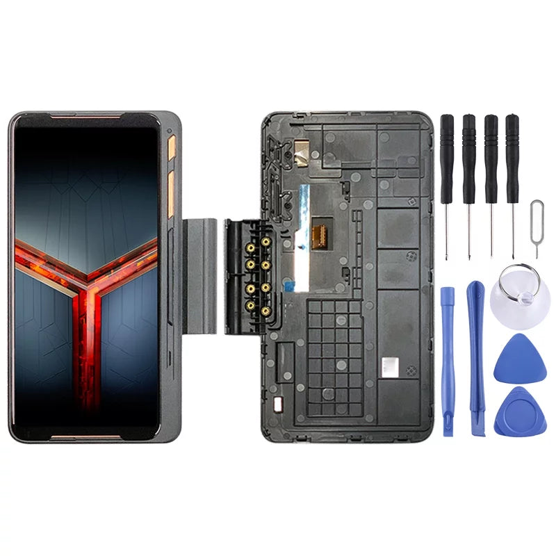 Phone Expansion Repair for Original with II Cellphone Asus Digitizer Full LCD Screen ZS660KL Game Parts Assembly ROG