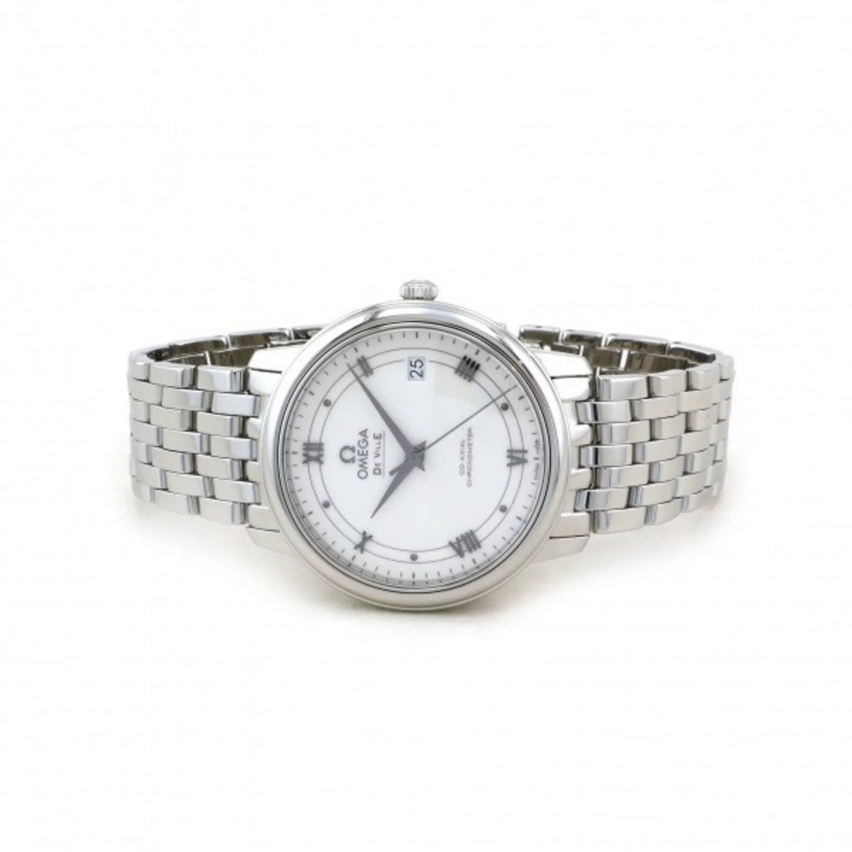 (Good) Pre-Owned De OMEGA Co-Axial Dial Watch Ville Silver Chronometer 424.10.37.20.04.001 Women's Omega