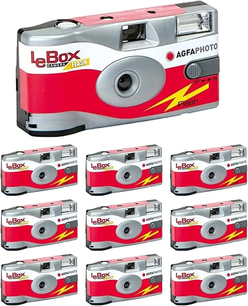 10-Pack 35mm 400 27 LeBox 601020 Agfa Camera Camera Flash Disposable Film