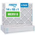 Air AC Filter, Pleated MERV Furnace 14x18x1 Aerostar 8 Filter, Pack Air 6