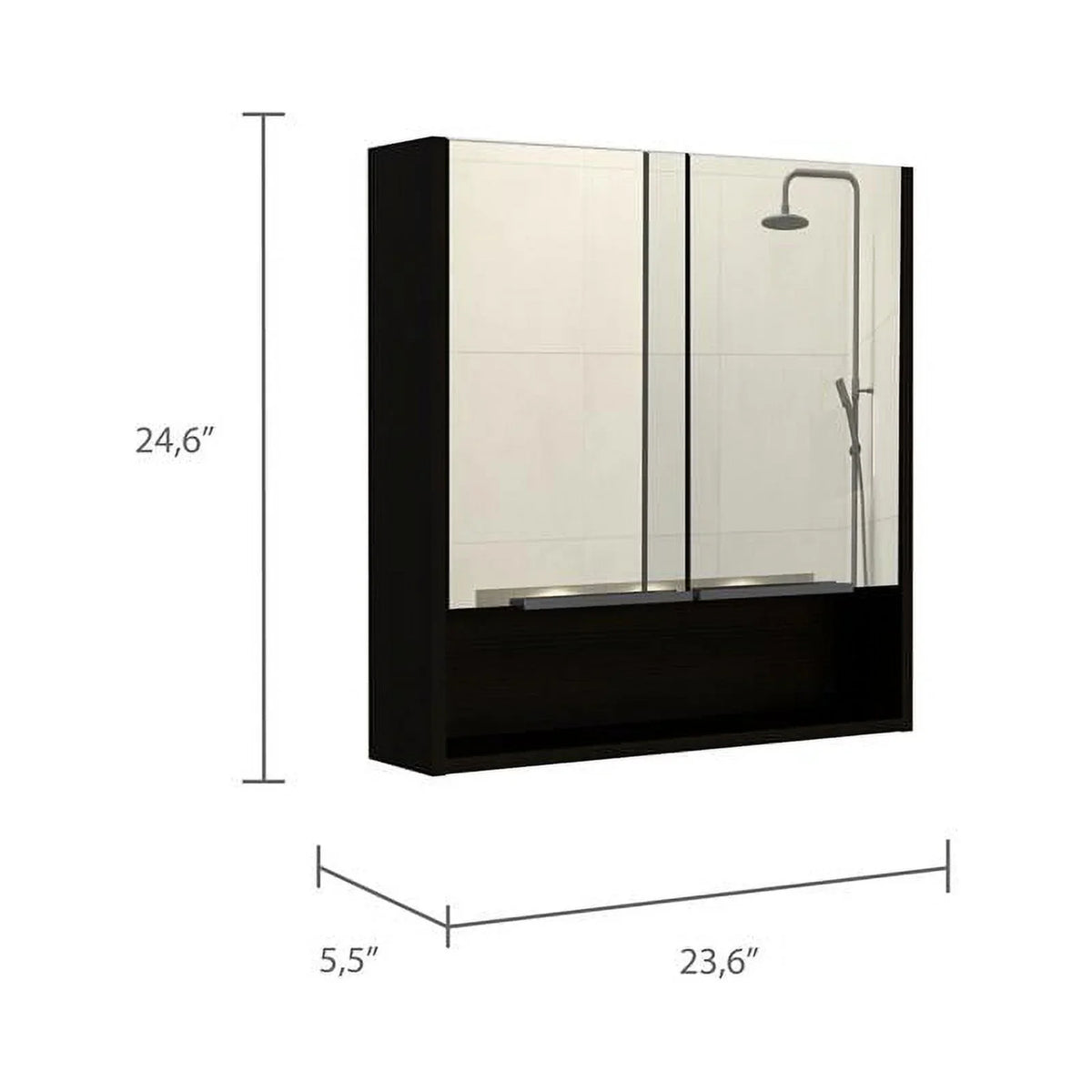 63" Medicine Home Set Linen Cabinet 2-Piece & with Door Square Cabinet One