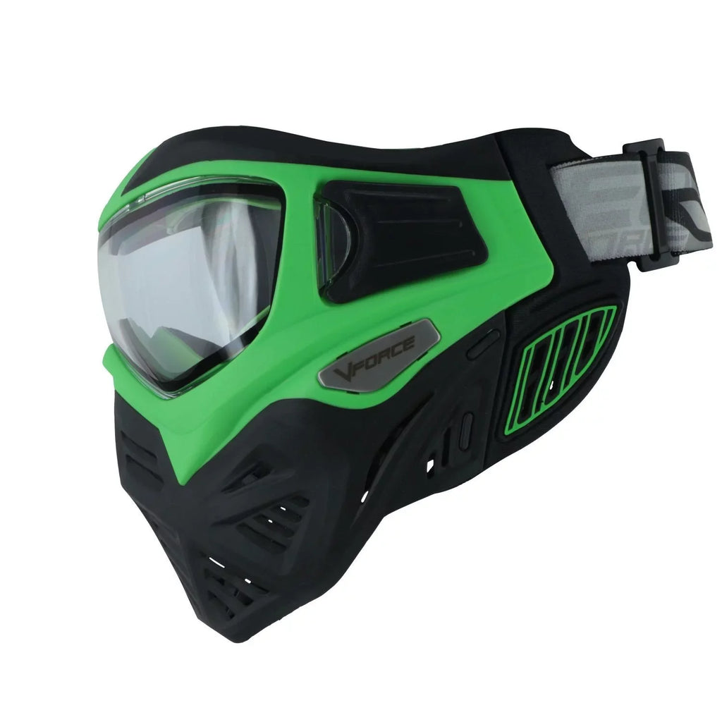 Goggle Green Thermal Clear Mask Black 2.0 V-Force Lens Paintball - Venom w Grill