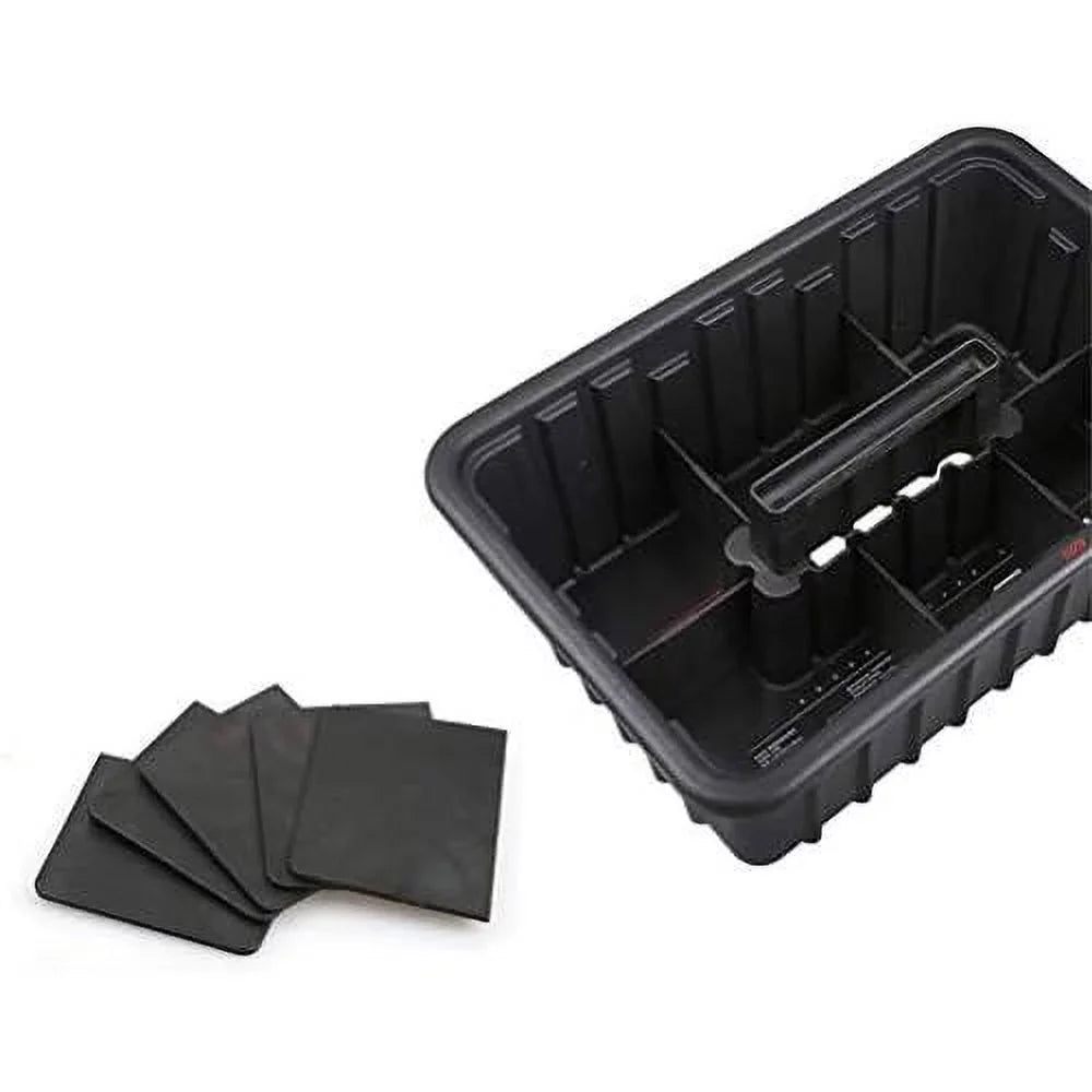 W/ Janitorial Utility Tote Bucket Cleaning Portable Caddy Organizer Basket Large Caddy Compartment Shower Storage Deluxe Shower Capacity Plastic For Dividers Supplies 6 Shower 6 DIY Caddy Divided