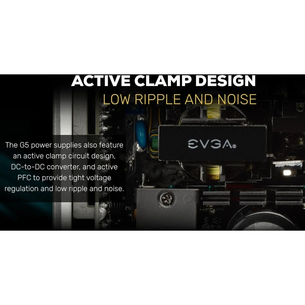 10 80 Mode 220-G5-0650-X1 Eco EVGA Compact 650 Self Fully Supply Fan, Modular, Size, ON G5, Gold Power with Plus FDB 650W, Includes Tester, Power Year 150mm Warranty, SuperNOVA