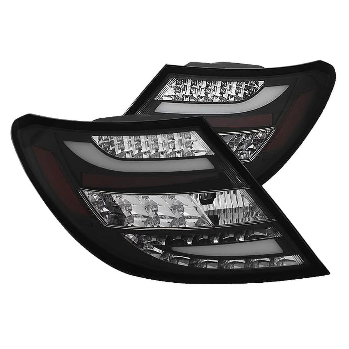 Benz Tail Lights C-Class W204 Only) 2011-2014 Black LED - C Spyder 11-14 Mercedes select: Fits LED MERCEDES-BENZ (Will Model Fit