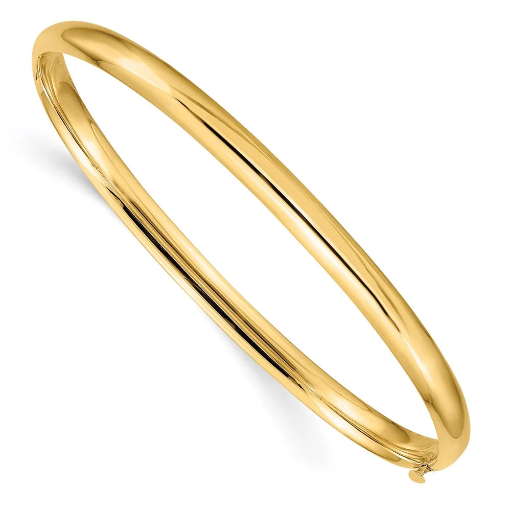 Hinged Polished Oversize High QHP3/16O 3/16 Bracelet 14k Bangle