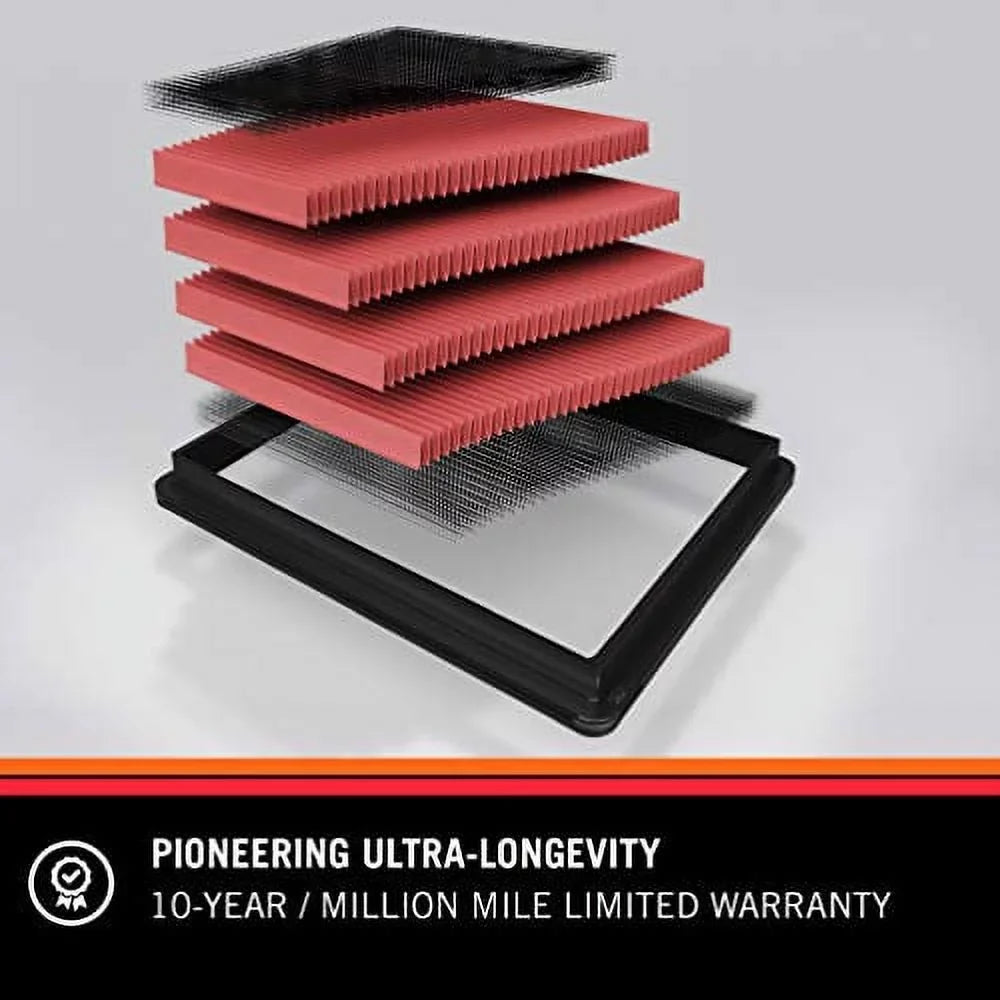 High Fe, Washable, Premium, Performance, Filter: Filter: Engine Hyundai/Kia (Santa 2012-2019 33-2493 Replacement Sorento), Air K&N