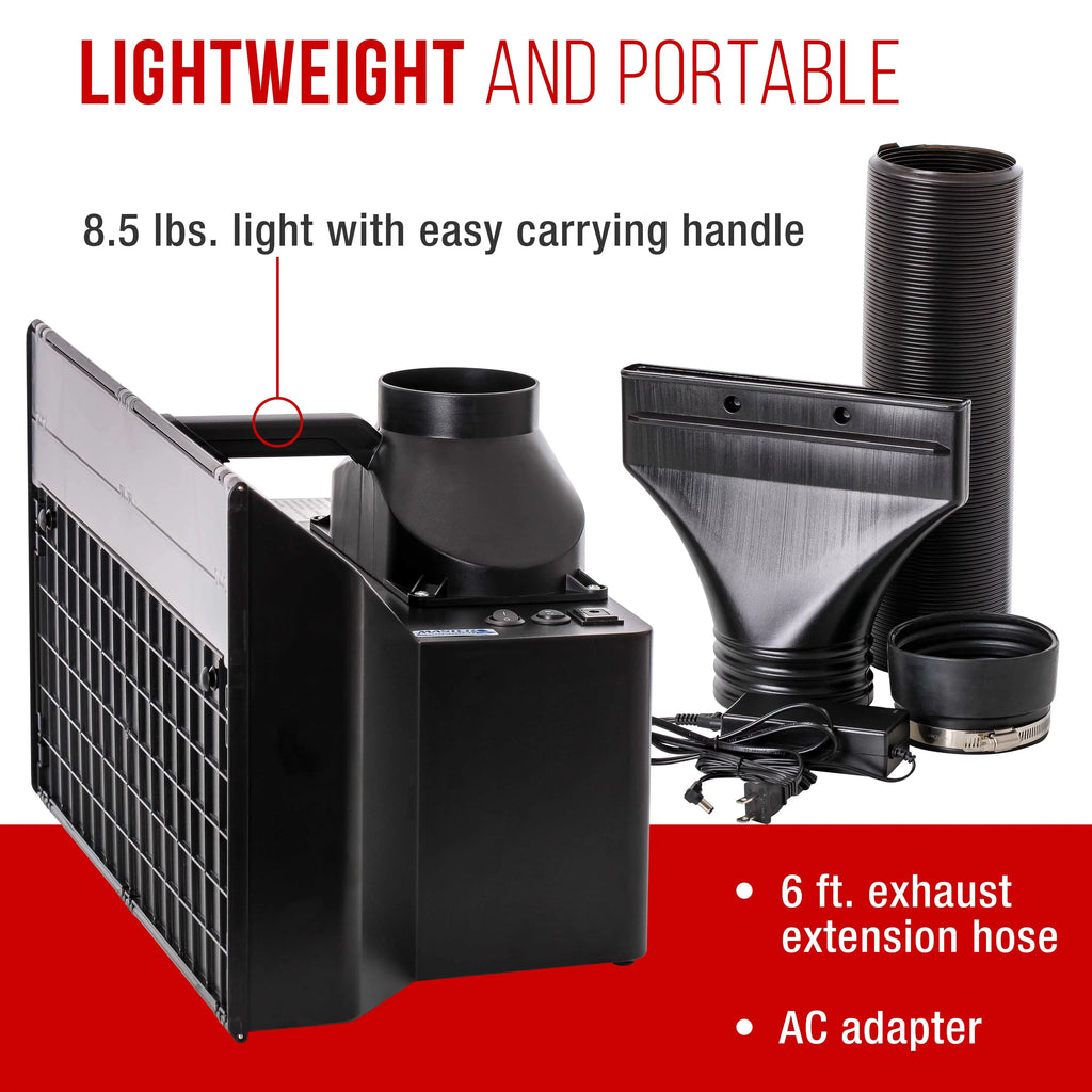 Hose LED Portable, Booth Airbrush (Extends Dual Extension up to Feet) Lights, Kit Spray 5.6 Exhaust Fan, Hobby with