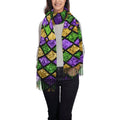 Gras Print Wrap Bingfone Scarf Winter Mardi Green Cashmere Shawl Scarves Elegant Feel For Purple Large Warm Shiny Gifts- Art Soft Women