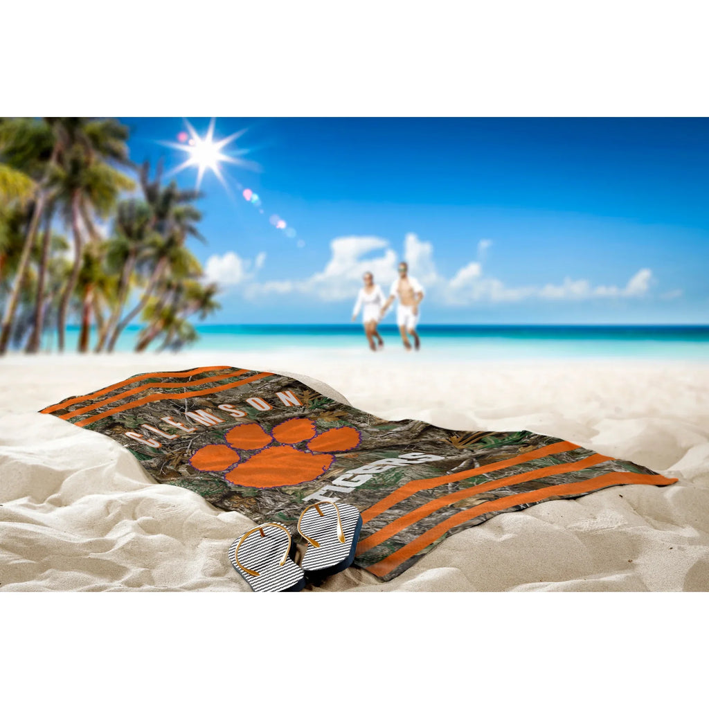 Three 30"x Tigers The Clemson Stripes Northwest Beach Towel 60" Group