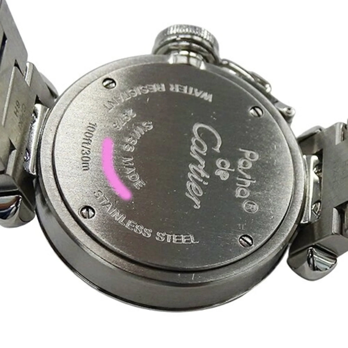 Quartz, W3140007, Miss Ladies Pasha Stainless Polished Pre-Owned (Good) SS, Cartier Steel, Silver, Watch,