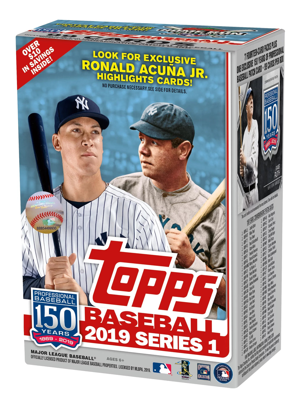 2019 1 Baseball Topps (Retail Trading Box Cards Series Edition) Relic