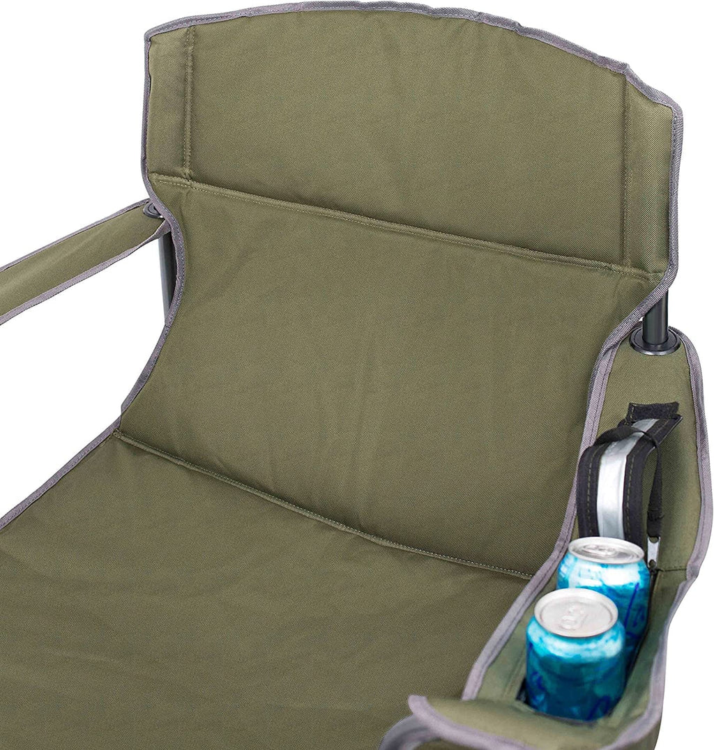 Best Bag Chair Camping Insulated Case Folding - Cooler XL - Duty - Green - - - - Wide Holder Cup Internet's Padded Extra Outdoor Quad Sports - Heavy Carrying Beach - -