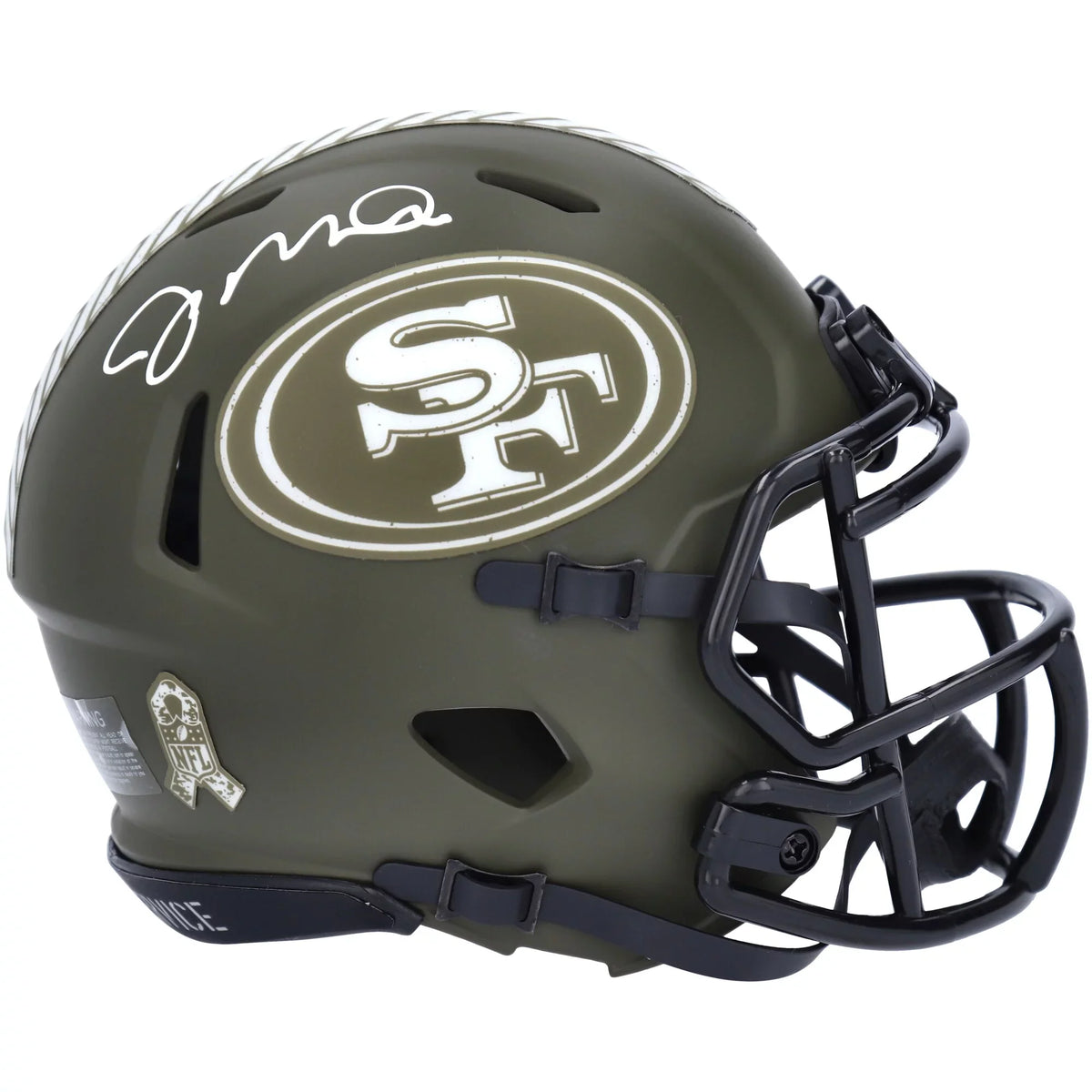 Service 2022 San Joe Helmet Speed Francisco Mini 49ers Autographed Riddell Salute To Montana