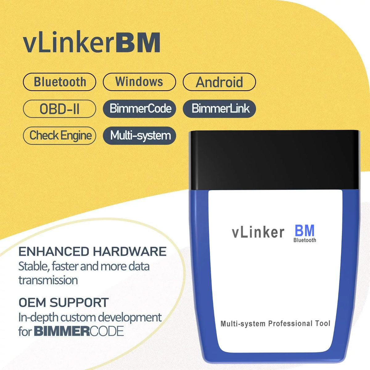 in Work BMW/Mini, Car for Bluetooth Scanner and vLinker BM Hidden Diagnostic Diagnostic OBD2 OBD Windows Tool BimmerCode, Unlock II Features Bimmercode Tool Android Vgate with