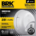 Ionization Carbon Detector BRK Smoke Monoxide Battery-Powered and