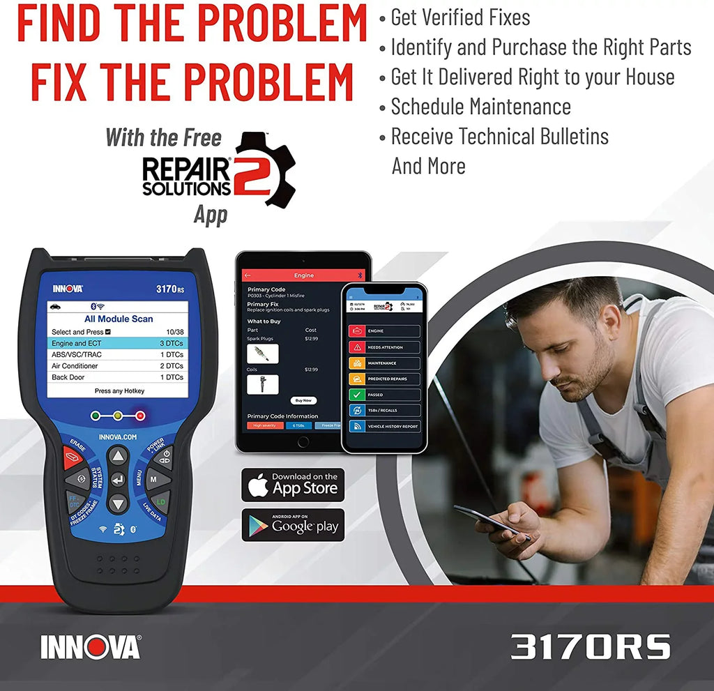 INNOVA Vehicle FixAssist Bluetooth Code 3170RS Scanner Diagnostic Reader