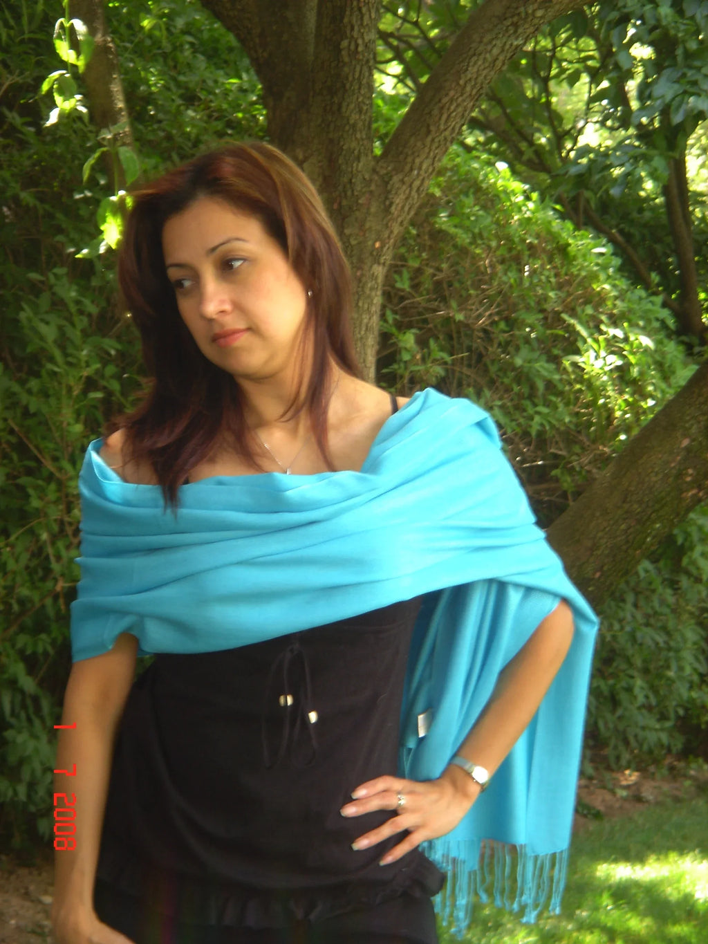 Shawl/Cashmere/Cashmere Scarf/Scarves/Shawl/Shawls/Stole/Wrap/Pashmina Scarf/Wool/Silk Scarf/Pashmina (Turquoise)