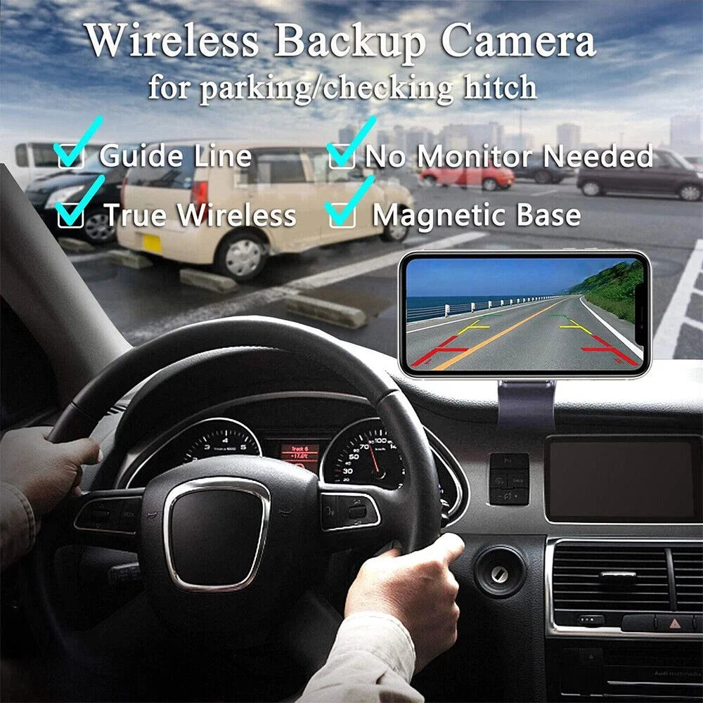 Battery 9600mAh View JahyShow Magnetic Front/Rear Wireless, High-Capacity Backup Camera, WiFi