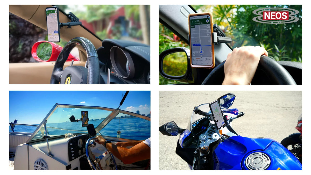 Best Smartphones (Mount NEOS Mount iPhone, Huawei, Windshield Phone Boat Version Magnetic and for Reliable Car Nokia, Vehicle Samsung, Holder D) Universal LG, and Moto,