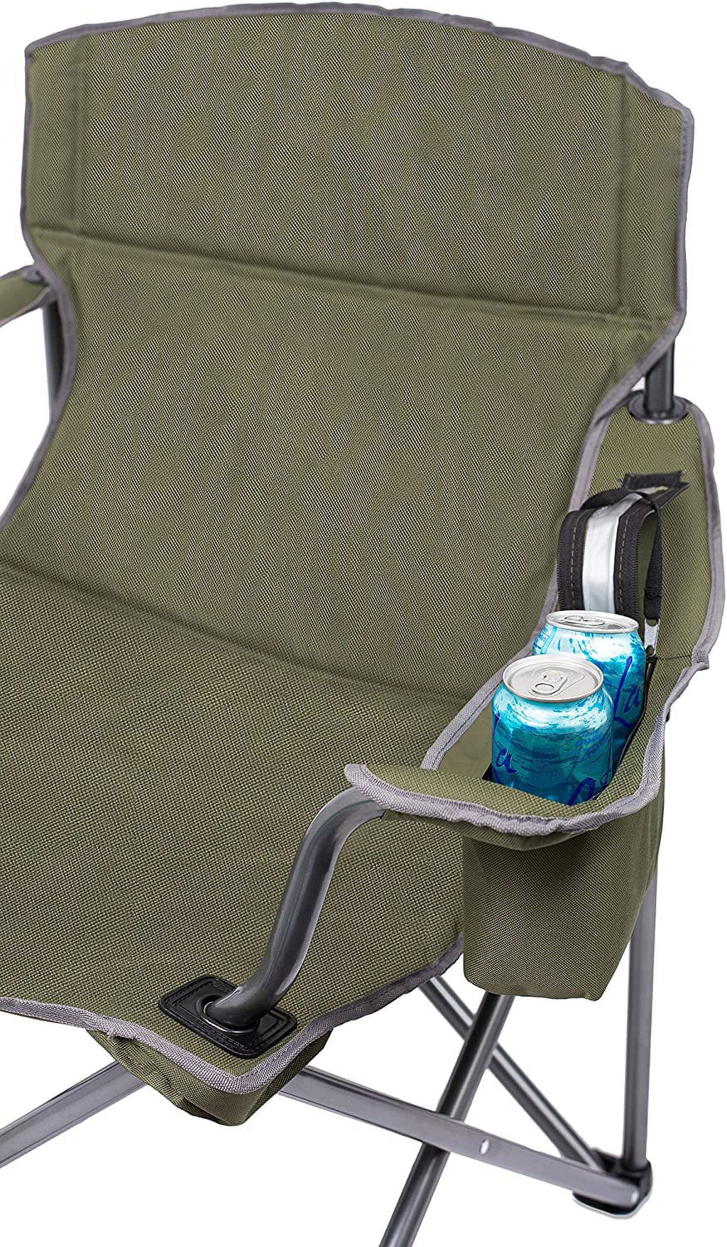 Best Bag Chair Camping Insulated Case Folding - Cooler XL - Duty - Green - - - - Wide Holder Cup Internet's Padded Extra Outdoor Quad Sports - Heavy Carrying Beach - -