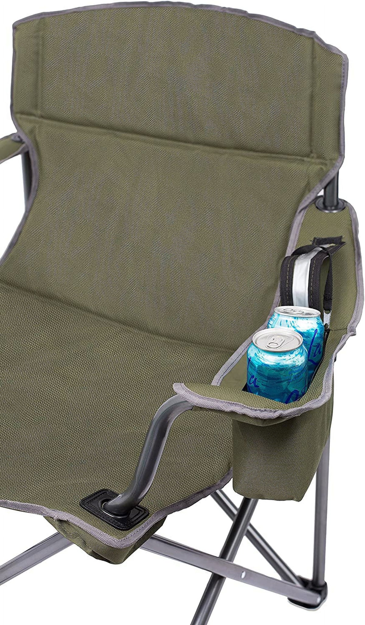 Best Bag Chair Camping Insulated Case Folding - Cooler XL - Duty - Green - - - - Wide Holder Cup Internet's Padded Extra Outdoor Quad Sports - Heavy Carrying Beach - -
