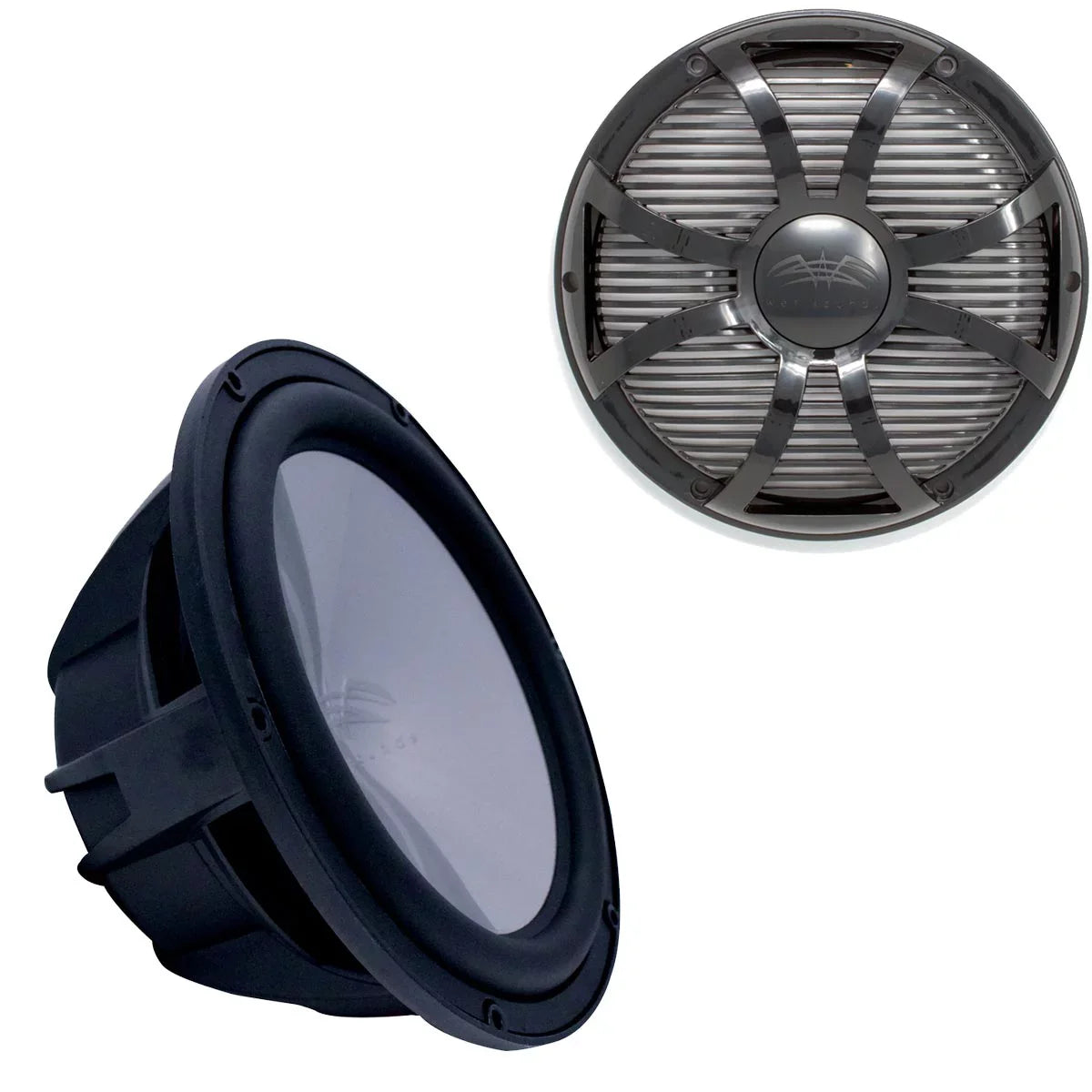 Subwoofer Black 10" Ohm & - 4 Face SW Revo Wet Closed Black Subwoofer Grill - & Grill Sounds