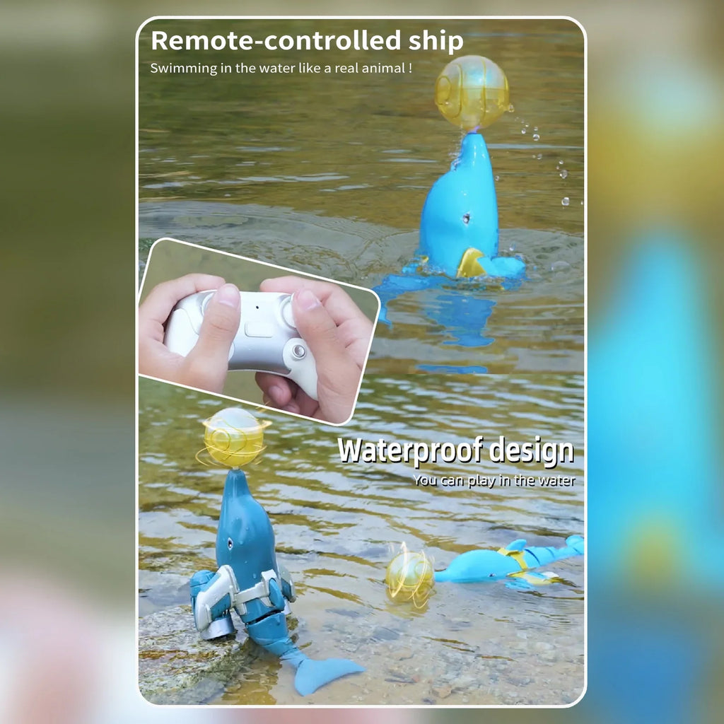 Click Pool Remote Head /one Animal Waterproof Head Head Waterproof Boat Water River Boat Water Ball Kids Toy Boat Kids Pool Toy Water Remote Dolphin boat,Demo Remote Animal