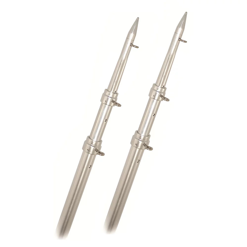 Telescoping Top Gun - Poles Rupp - 18' Outrigger Aluminum/Silver