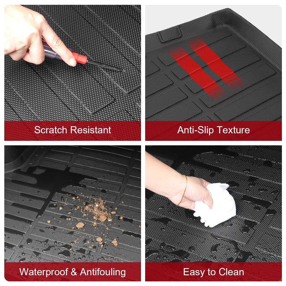 HR-V, Black 2023-2024 All Protector Protection Boot Trunk Car Pad 3D With Rear Compatible Motorsports Weather Cover Ikon Molded Carpets Honda Elastomer Liner Thermo Mat Plastic TPE Tray