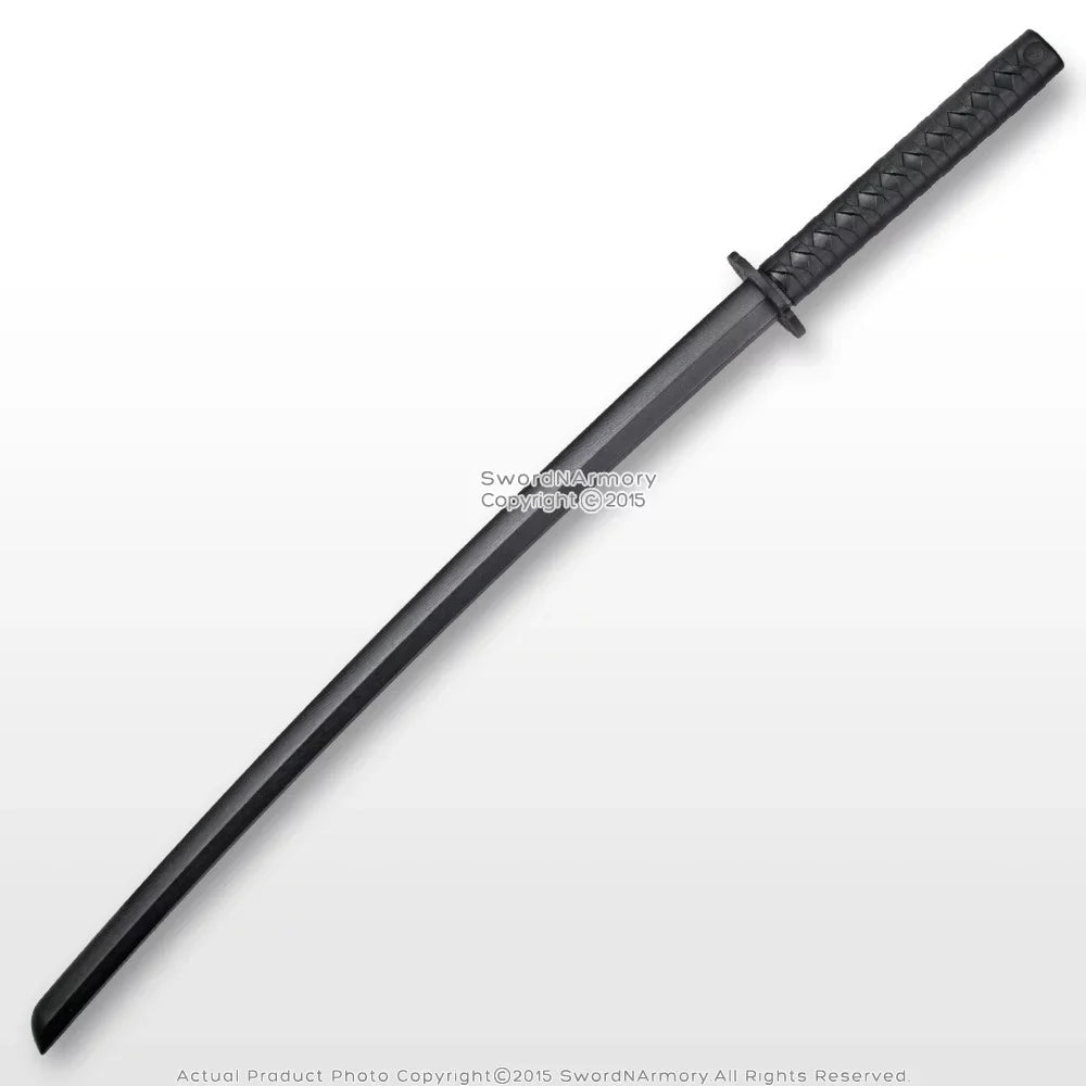 39" Sword Katana Training Practice Polypropylene Tool Black Samurai Kendo