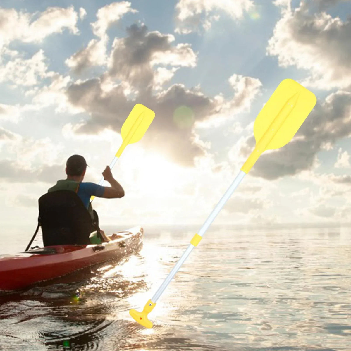 Yellow BAOSITY Boat Activities Canoeing Canoe Paddle Outdoor for Oars Durable Beginners Paddle Boat Float Kayaking Flexible Sports