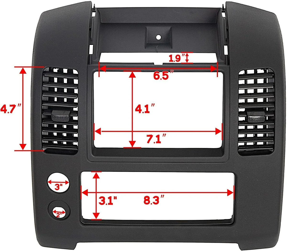 Black 68259-ZP16C, Matte Number Cover 2005-2020 Center KOJEM Part Dash Bezel Instrument Lid Dashboard Panel ront for Dash Console Replacement Front Console Center for Frontier, Nissan