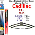 w/Rear Beam Wiper (Set WBUSA Wiper 3) XT5 Blades 2019 Wipers of Platinum Cadillac