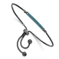 Black-Rhodium Dyed Sterling Bracelet for Adjustable Fine Bar Auriga Silver Howlite Jewelry 925 Women