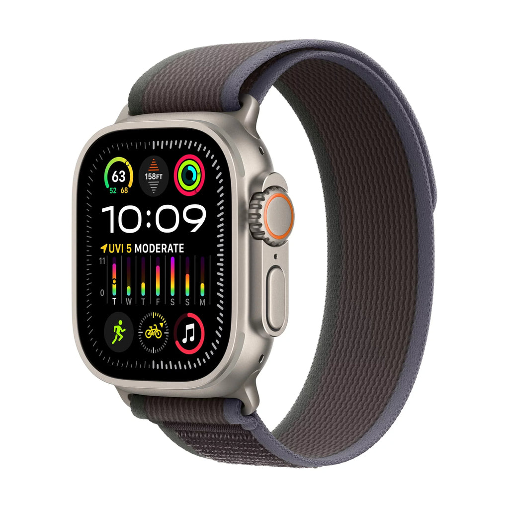 blue/black S/M oz 64 LTE, 2 GB Watch - 4G mm - nylon band - size: Wi-Fi, - watch smart with - Loop Apple - 2.17 - Ultra - Bluetooth - Trail weave - titanium 49 UWB,