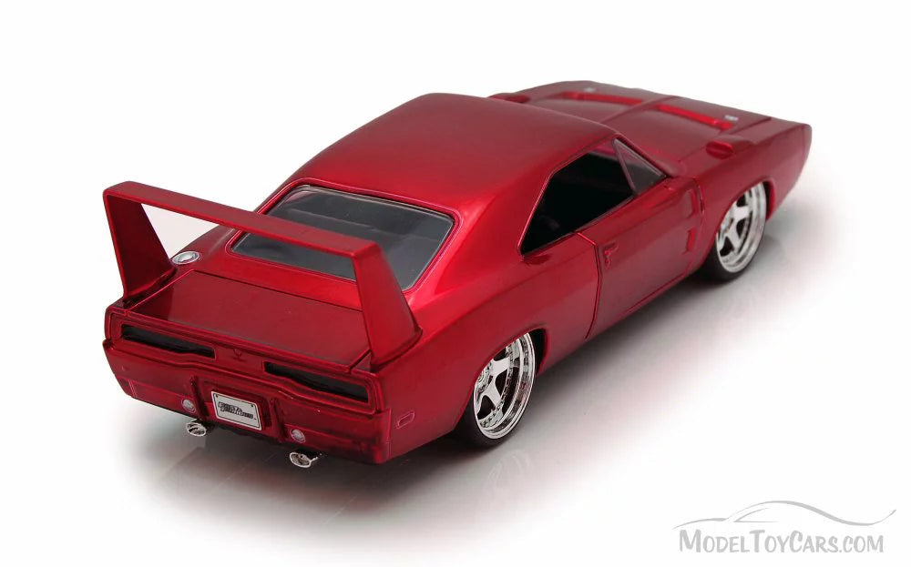 7" Model Jada Diecast (2015) Movie Dodge Car "Fast by Daytona 1969 & 1/24 Furious Red Charger