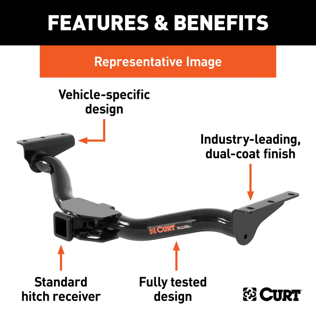 Jeep CURT Class Hitch, 3 Cherokee Durango, with WK2 Dodge 2-Inch 13182 Receiver, Compatible Grand Trailer Select