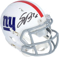 Flat Revolution - Helmet New Speed Certified Autographed Authentic Alternate Fanatics Giants York Riddell White Barkley Saquon Mini